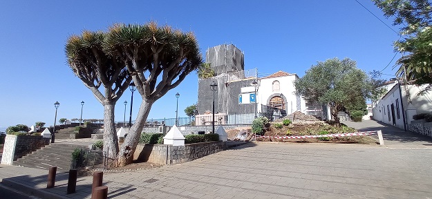 Imagen actual de la plaz de Santa Catalina, en Tacoronte.