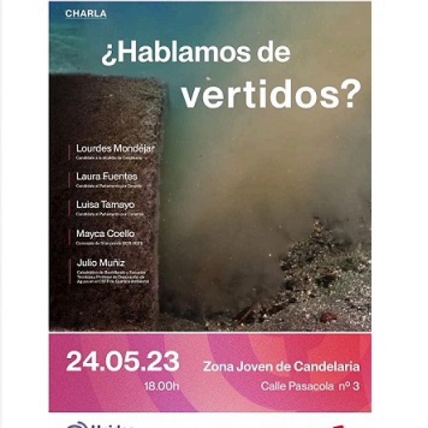 Cartel Hablamos de vertidos_Candelaria_Unidas Sí Podemos www