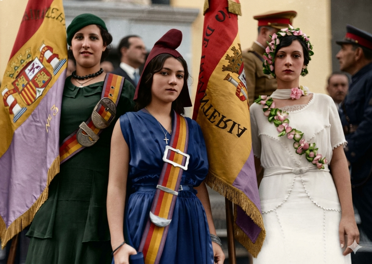 Las Palmas cambio de banderas de los cuarteles militares 1931